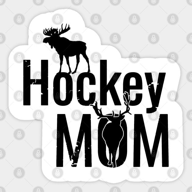 Hockey Mom with Reindeers Sticker by M Dee Signs
